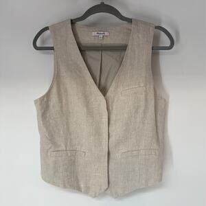 Madewell Beige Linen Vest
